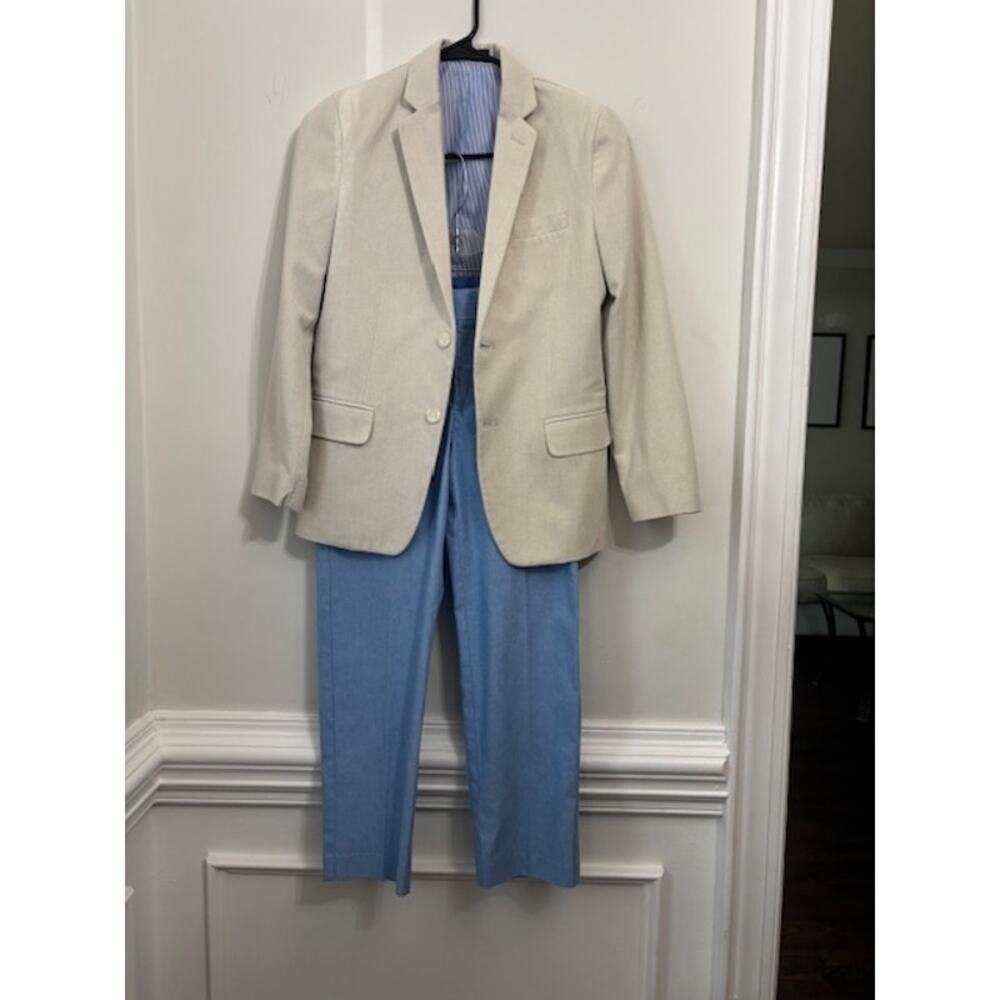 Boys Blazer Jacket Sports Coat Dress Pants Graduation Dance Wedding Preppy